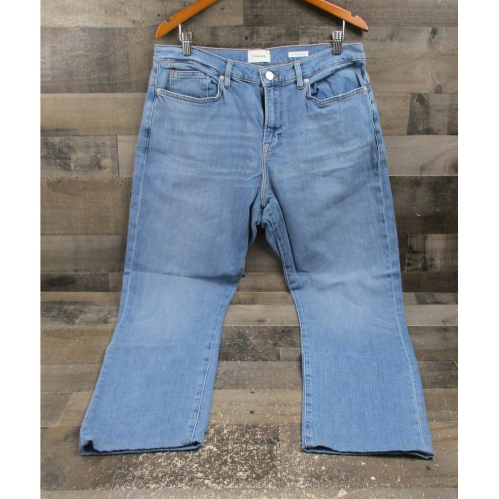 FRAME Jeans Womens 34 Blue L'Homme Athletic North Island Straight Leg Stretch
